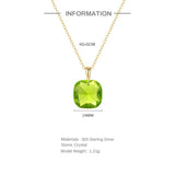925 Silver Candy Ear Studs & Zircon Pendant Necklace Set for Women