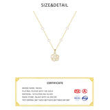 925 Silver Flower Necklace Pearl Collar Pendant