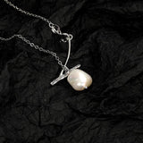 Baroque Pearl Pendant Necklace 925 Sterling Silver Tassel Necklaces
