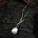 Baroque Pearl Pendant Necklace 925 Sterling Silver Tassel Necklaces