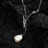 Baroque Pearl Pendant Necklace 925 Sterling Silver Tassel Necklaces