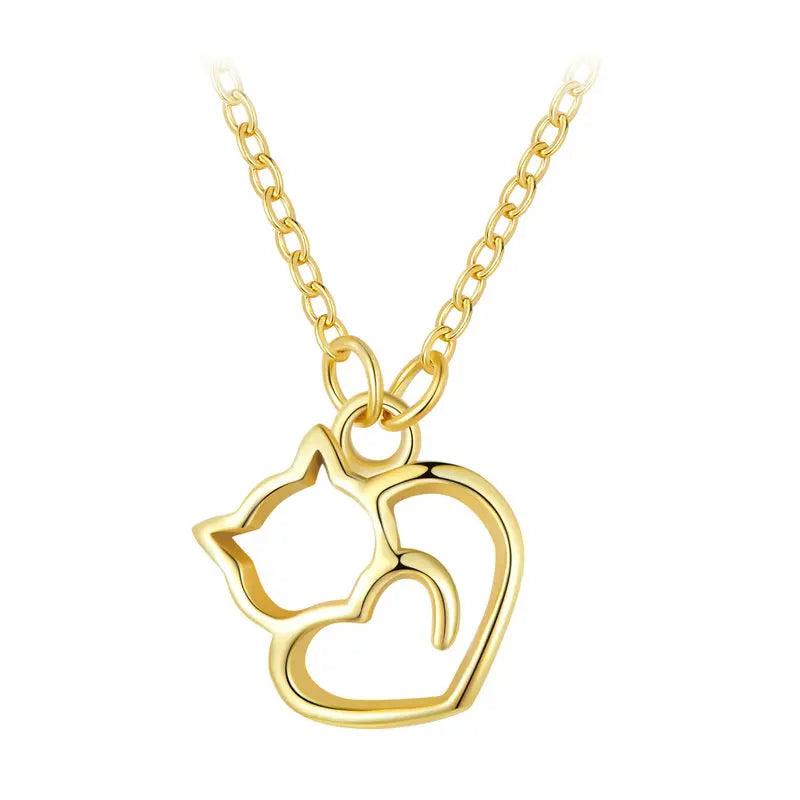 925 Sterling Silver Cat Pendant Necklace for Women SCN188