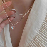925 Silver Moonstone Pendant Necklace Women