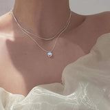 925 Silver Moonstone Pendant Necklace Women