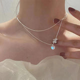 925 Silver Moonstone Pendant Necklace Women
