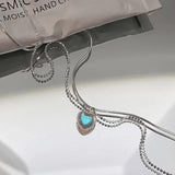 925 Silver Moonstone Pendant Necklace Women