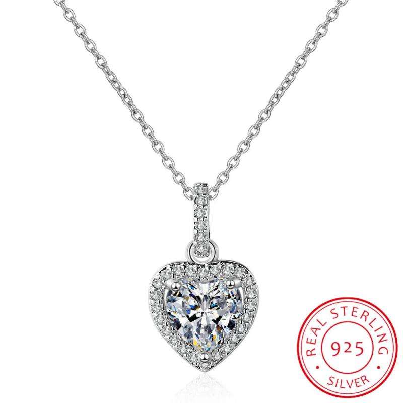 925 Silver Forever Love Heart CZ Pendant