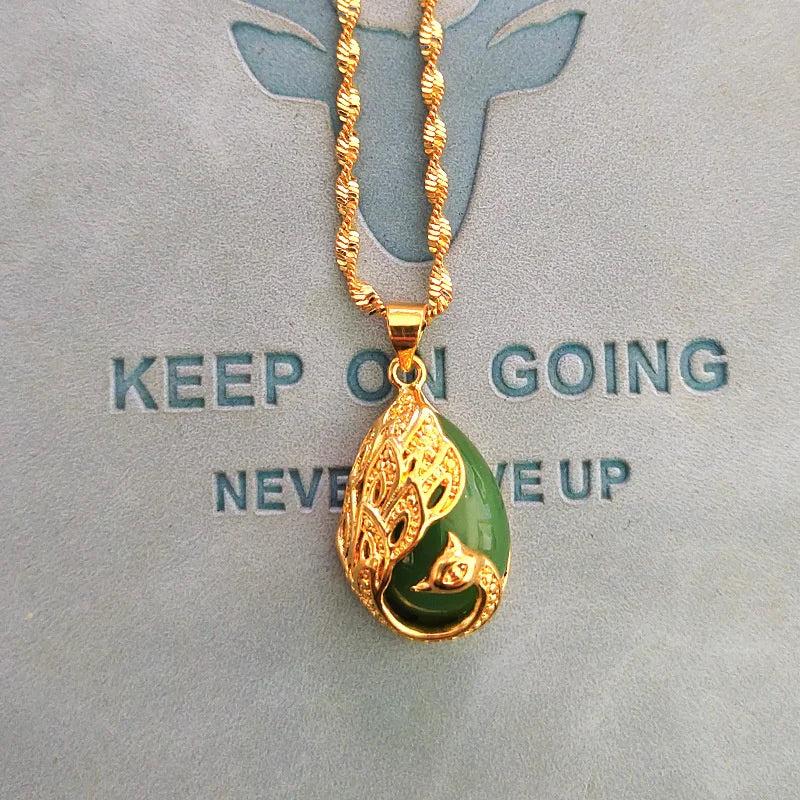 24k 999 Pure Gold Necklace Solid Collarbone Chain Jewelry