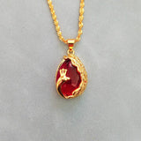 24k 999 Pure Gold Necklace Solid Collarbone Chain Jewelry