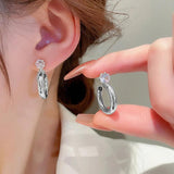 Sparkling CZ Hoop Earrings for Women