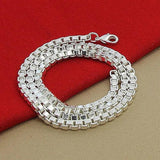 4MM 925 Silver Box Chain Necklace
