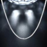 4MM 925 Silver Box Chain Necklace