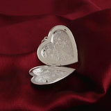 925 Silver Heart Frame Pendant Necklace for Photo DIY Jewelry