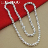 925 Sterling Silver 5mm Round Box Chain Necklace 18/20/24 Inch