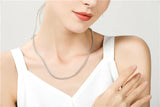 925 Sterling Silver 5mm Round Box Chain Necklace 18/20/24 Inch