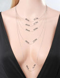 925 Sterling Silver Rhodium Plated Box Chain Necklace - 35-80cm Thin Link Slim
