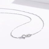 925 Sterling Silver Rhodium Plated Box Chain Necklace - 35-80cm Thin Link Slim