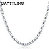 925 Silver 5MM 20/24 Inch Box Chain Necklace Wedding Gift
