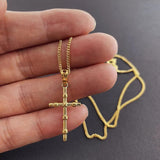24K Cross Pendant Necklace for Women & Men