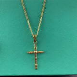 24K Cross Pendant Necklace for Women & Men
