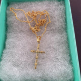 24K Cross Pendant Necklace for Women & Men
