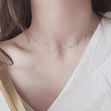 925 Silver Cross Tassel Necklace Choker Collar