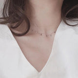925 Silver Cross Tassel Necklace Choker Collar