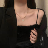 14K Plated Letter M Pendant Necklace AAA Zirconia Jewelry Gift