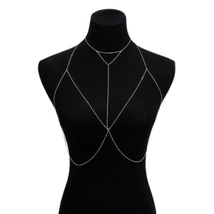 Sexy Copper Sequins Body Chain Jewelry for Women