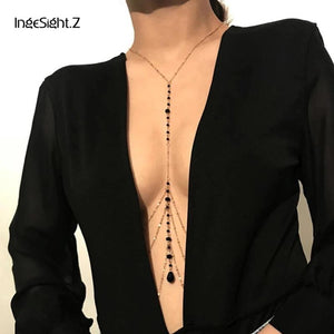 Sexy Copper Sequins Body Chain Jewelry for Women