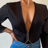Sexy Copper Sequins Body Chain Jewelry for Women