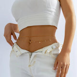 Crystal Bodychain Hip Hop Punk Waist Chain Female Summer Accessories