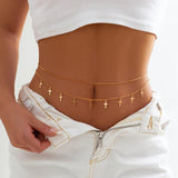 Crystal Bodychain Hip Hop Punk Waist Chain Female Summer Accessories