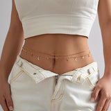 Crystal Bodychain Hip Hop Punk Waist Chain Female Summer Accessories