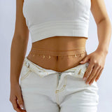 Crystal Bodychain Hip Hop Punk Waist Chain Female Summer Accessories