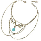 Woman Unique Tassel Chain Upper Arm Cuff Armlet