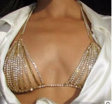 Summer Sexy Crystal Rhinestone Bra Bikini Chest Chain Body Jewelry