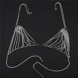 Summer Sexy Crystal Rhinestone Bra Bikini Chest Chain Body Jewelry