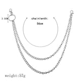 Big Ring Pendant KeyChain Women Belt Rock Punk Pant Chain Belt