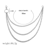 Big Ring Pendant KeyChain Women Belt Rock Punk Pant Chain Belt