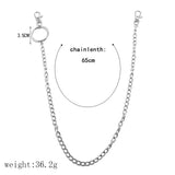 Big Ring Pendant KeyChain Women Belt Rock Punk Pant Chain Belt