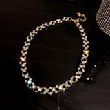 14K Real Plated Pearls Chain Necklace for Women Girl Jewelry