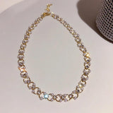 14K Real Plated Pearls Chain Necklace for Women Girl Jewelry