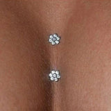 Flower Crystal Chest Stickers Neck Jewelry for Women