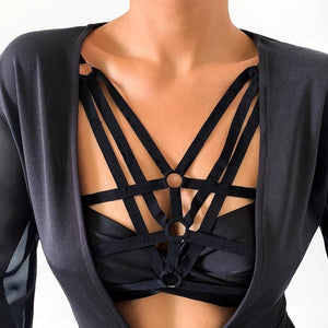 Ingesight.Z Sexy Cross Bondage Lingerie Elastic Harness