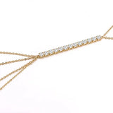 Stonefans Rhinestone Cross Bra Chain Harness for Women
