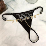 Custom Name Pendant Body Chain Silver Jewelry Lace Bikini