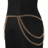 Multilayer Metal Women's Waist Chain Belt