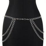 Multilayer Metal Women's Waist Chain Belt