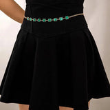 Pearl Waist Chain Belt for Women Adjustable Belly Chain Dress Accessories